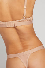 Load image into Gallery viewer, Eyelet Lace Thong in Buff