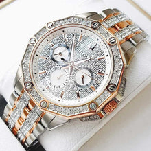 Load image into Gallery viewer, Bulova Octova Crystal Silver Dial Two Tone Steel Strap Watch for Men - 98C133