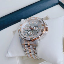 Load image into Gallery viewer, Bulova Octova Crystal Silver Dial Two Tone Steel Strap Watch for Men - 98C133