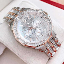 Load image into Gallery viewer, Bulova Octova Crystal Silver Dial Two Tone Steel Strap Watch for Men - 98C133