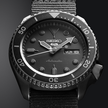 Load image into Gallery viewer, Seiko 5 Sports Automatic Black Dial Black NATO Strap Watch For Men - SRPD79K1