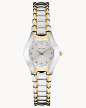 Load image into Gallery viewer, Bulova Classic White Dial Two Tone Steel Strap Watch for Women - 98T84