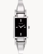 Load image into Gallery viewer, Bulova Classic Collection Black Dial Silver Steel Strap Watch for Women - 96L138