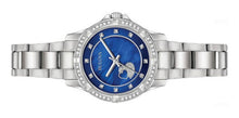 Load image into Gallery viewer, Bulova Crystal Collection Blue Mother of Pearl Dial Silver Steel Strap Watch for Women - 96L238