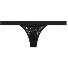 Load image into Gallery viewer, Eyelet Lace Thong in Black
