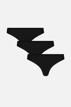 Load image into Gallery viewer, Base Low Thong in Black (Pack)