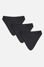 Load image into Gallery viewer, Cloud Cotton French Cut Brief in Black (Pack)