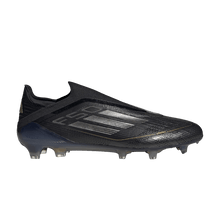 Load image into Gallery viewer, adidas F50 Elite Laceless FG Core Black Iron Metallic Gold Metallic