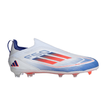 Load image into Gallery viewer, adidas F50 Pro Laceless FG Cloud White Solar Red Lucid Blue (GS)