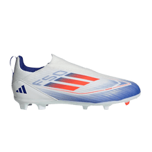 Load image into Gallery viewer, adidas F50 League Laceless Multi-Ground Cloud White Solar Red Lucid Blue (GS)