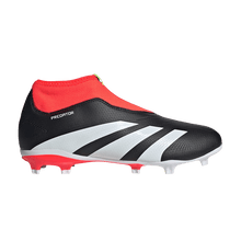 Load image into Gallery viewer, adidas Predator 24 League Laceless FG Core Black Cloud White Solar Red (GS)