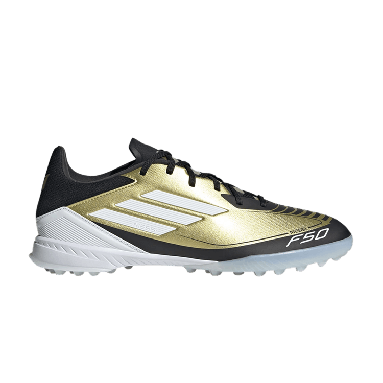 adidas F50 League Turf Messi Gold Metallic Cloud White Core Black