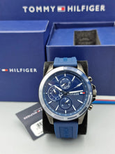 Load image into Gallery viewer, Tommy Hilfiger Bank Blue Dial Blue Rubber Strap Watch for Men - 1791721