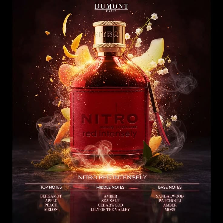Dumont Paris Nitro red intensely extarit de Parfum 3.4oz 100ml Men