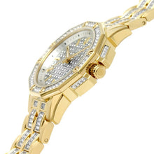 Load image into Gallery viewer, Bulova Crystal Collection Silver Crystal Dial Gold Steel Strap Watch for Women - 98L228