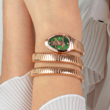 Load image into Gallery viewer, Just Cavalli Glam Evo 5 Green Dial Rose Gold Steel Strap Watch for Women - JC1L228M0055