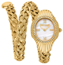 Load image into Gallery viewer, Just Cavalli Twined Mother of Pearl Dial Gold Steel Strap Watch for Women - JC1L305M0045
