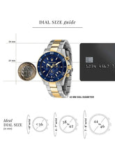Load image into Gallery viewer, Maserati Competizione Chronograph Blue Dial Two Tone Steel Strap Watch For Men - R8873600006
