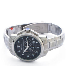 Load image into Gallery viewer, Maserati Successo Chronograph Black Dial Silver Steel Strap Watch For Men - R8873621001