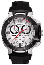 Load image into Gallery viewer, Tissot T Race Chronograph White Dial Black Rubber Strap Watch for Men - T048.417.27.037.00
