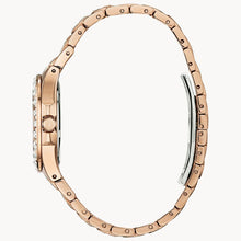 Load image into Gallery viewer, Bulova Phantom White Dial with Swarovski Baguettes Rose Gold Steel Strap Watch for Women - 98L268