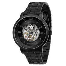 Load image into Gallery viewer, Maserati Granturismo Sport GT Skeleton Black Dial Black Steel Strap Watch For Men - R8823134003