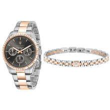 Load image into Gallery viewer, Maserati Competizione Analog Black Dial Two Tone Stainless Steel Strap Watch For Men - R8853100020