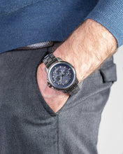 Load image into Gallery viewer, Maserati Successo Chronograph Blue Dial Black Steel Strap Watch For Men - R8873621005