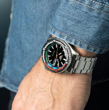 Load image into Gallery viewer, Seiko 5 Sports SKX Series Regatta Timer Retro Blue Dial Silver Steel Strap Watch For Men - SRPK13K1