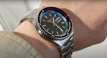 Load image into Gallery viewer, Seiko 5 Sports SKX Series Regatta Timer Retro Blue Dial Silver Steel Strap Watch For Men - SRPK13K1