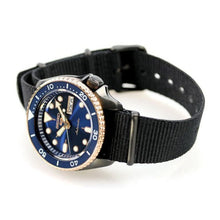 Load image into Gallery viewer, Seiko 5 Sports Automatic Blue Dial Black NATO Strap Watch for Men - SBSA098