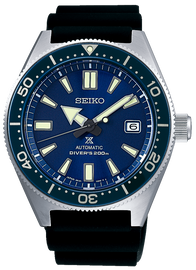 Seiko Prospex Analogue Automatic Diver Blue Dial Black Rubber Strap Watch For Men - SPB053J1