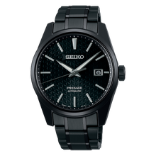 Load image into Gallery viewer, Seiko Presage Sharp Edged Series Black Dial Black Steel Strap Watch For Men - SPB229J1