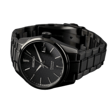 Load image into Gallery viewer, Seiko Presage Sharp Edged Series Black Dial Black Steel Strap Watch For Men - SPB229J1