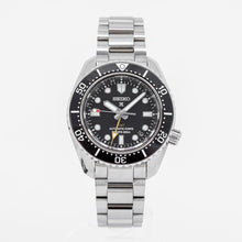 Load image into Gallery viewer, Seiko Prosprex Dark Depths GMT Automatic Black Dial Silver Steel Strap Watch For Men - SPB383J1