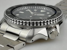 Load image into Gallery viewer, Seiko 5 Sports Automatic Day Date Black Dial Silver Steel Strap Watch for Men - SRPD55K1