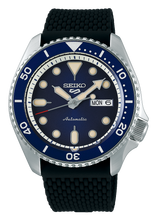 Load image into Gallery viewer, Seiko 5 Sports SKX Automatic Blue Dial Blue Silicone Strap Watch for Men - SRPD71K2