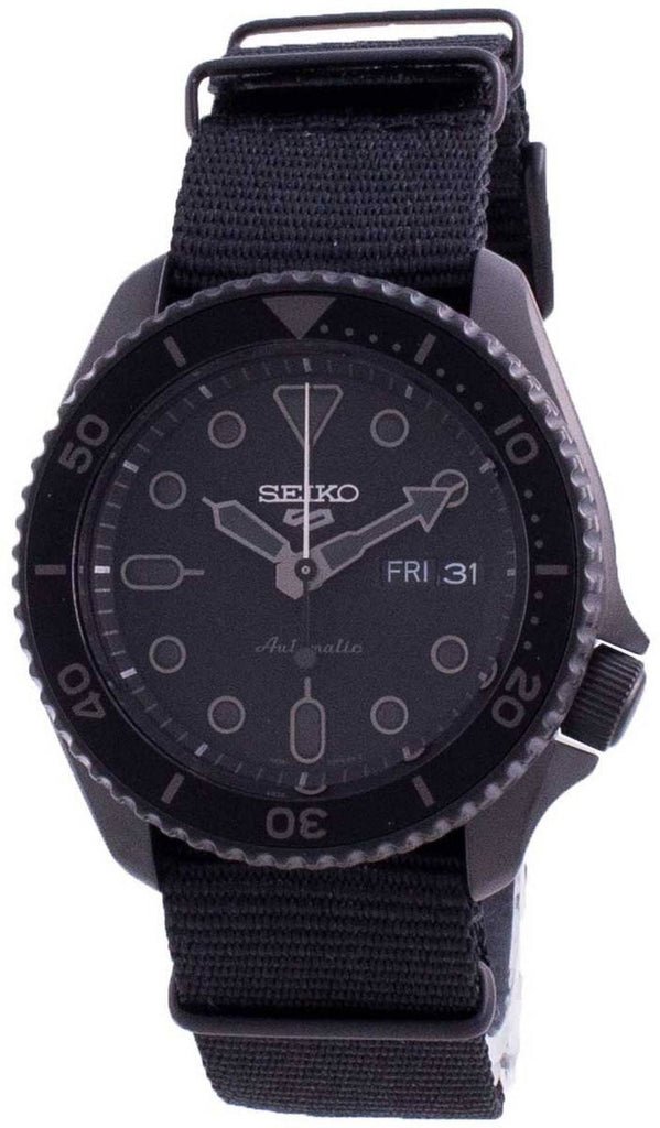 Seiko 5 Sports Automatic Black Dial Black NATO Strap Watch For Men - SRPD79K1