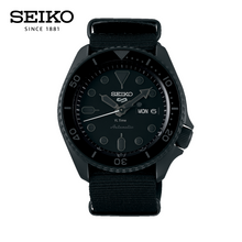 Load image into Gallery viewer, Seiko 5 Sports Automatic Black Dial Black NATO Strap Watch For Men - SRPD79K1