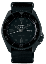 Load image into Gallery viewer, Seiko 5 Sports Automatic Black Dial Black NATO Strap Watch For Men - SRPD79K1