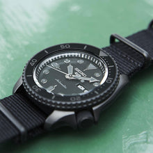 Load image into Gallery viewer, Seiko 5 Sports Automatic Black Dial Black NATO Strap Watch For Men - SRPD79K1