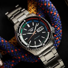 Load image into Gallery viewer, Seiko 5 Sports SKX Series Regatta Timer Retro Blue Dial Silver Steel Strap Watch For Men - SRPK13K1