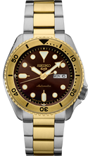 Load image into Gallery viewer, Seiko 5 Sports Automatic Brown Dial Two Tone Steel Strap Watch For Men - SRPK24