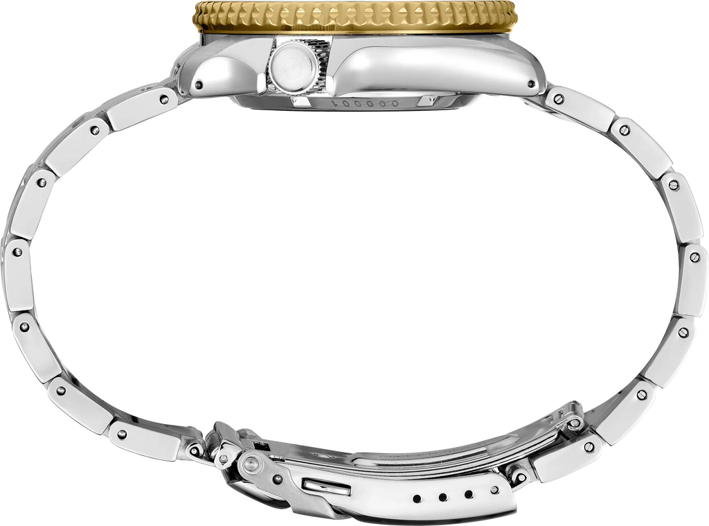 Seiko 5 Sports Automatic Brown Dial Two Tone Steel Strap Watch For Men - SRPK24