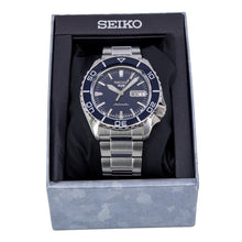 Load image into Gallery viewer, Seiko 5 Sports Automatic Blue Dial Silver Steel Strap Watch for Men - SRPK97K1