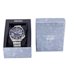 Load image into Gallery viewer, Seiko 5 Sports Automatic Blue Dial Silver Steel Strap Watch for Men - SRPK97K1