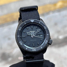 Load image into Gallery viewer, Seiko 5 Sports Automatic Black Dial Black NATO Strap Watch For Men - SRPD79K1