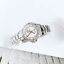 Load image into Gallery viewer, Bulova Crystal Collection Mother of Pearl Dial Silver Steel Strap Watch for Women - 98L232
