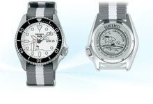 Load image into Gallery viewer, Seiko 5 Sports x Peanuts Surfboard Snoopy Limited Edition White Dial Two Tone NATO Strap Watch For Men - SRPK25K1