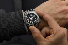 Load image into Gallery viewer, Seiko Prosprex Dark Depths GMT Automatic Black Dial Silver Steel Strap Watch For Men - SPB383J1